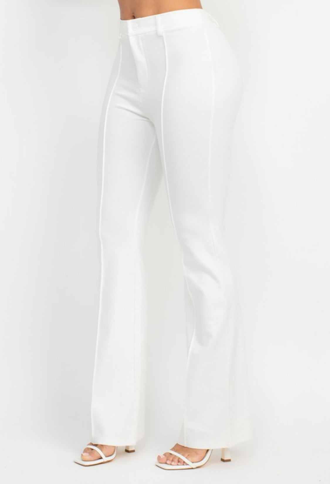 SOLID FORMAL WIDE LEG PANTS