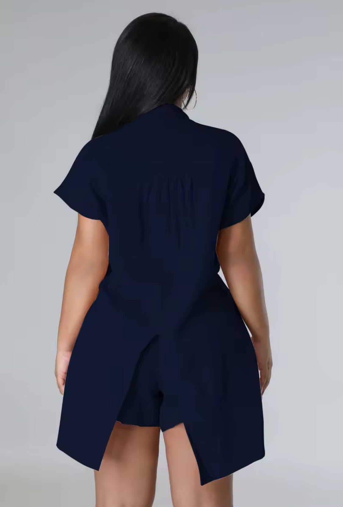 CASUAL TWO PIECE SUMMER SOLID COLOR COMFY SHORTS SET