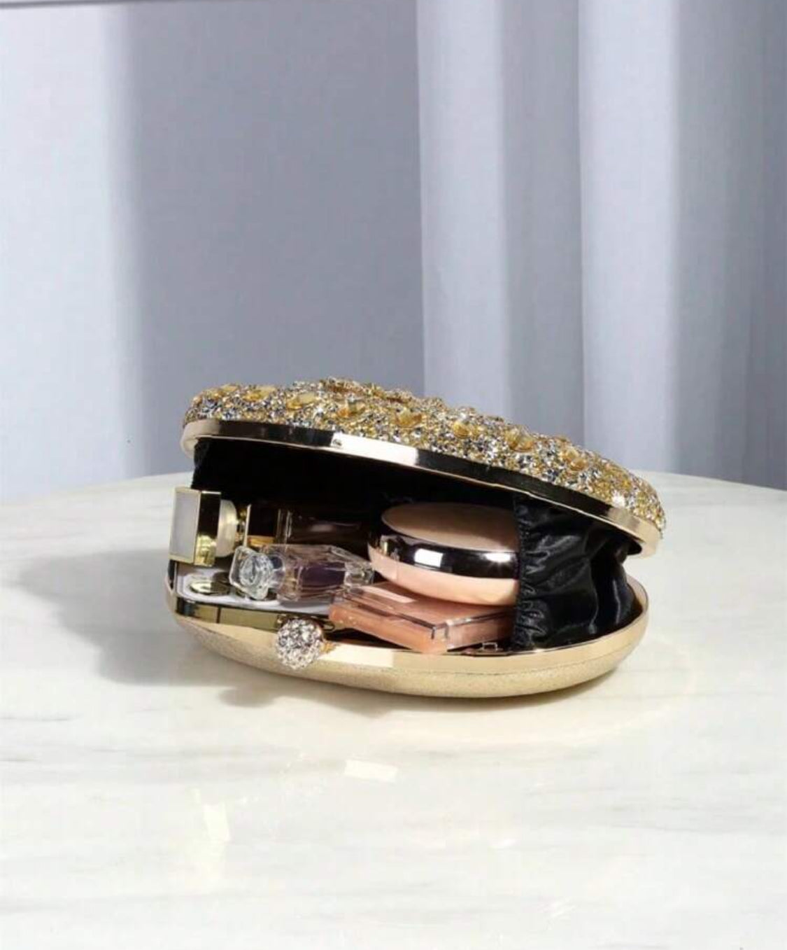 LUXURY GLITTER GOLD EVENING PURSE