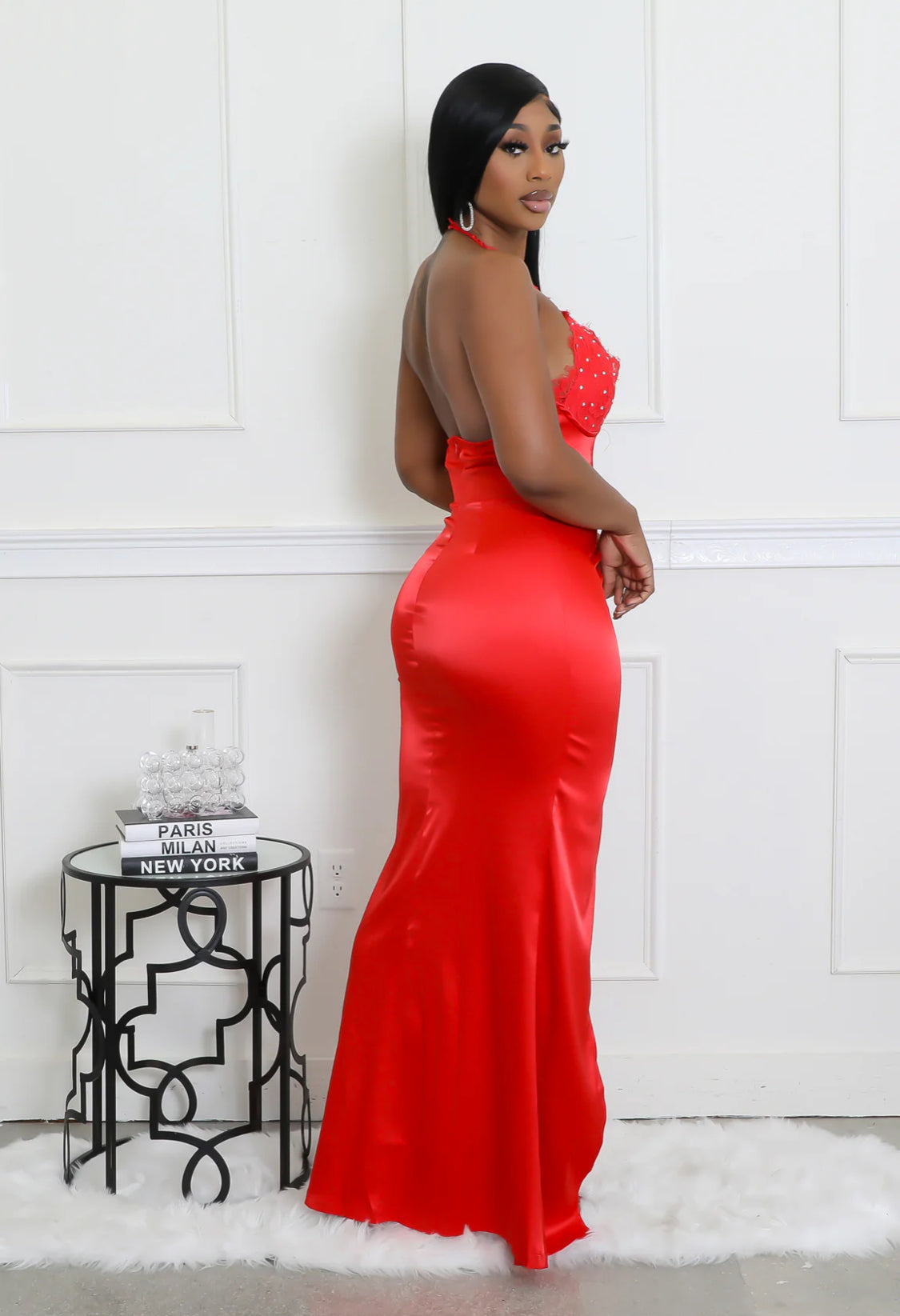 HALTER SWEETHEART NECKLINE PARTY BIRTHDAY DRESS