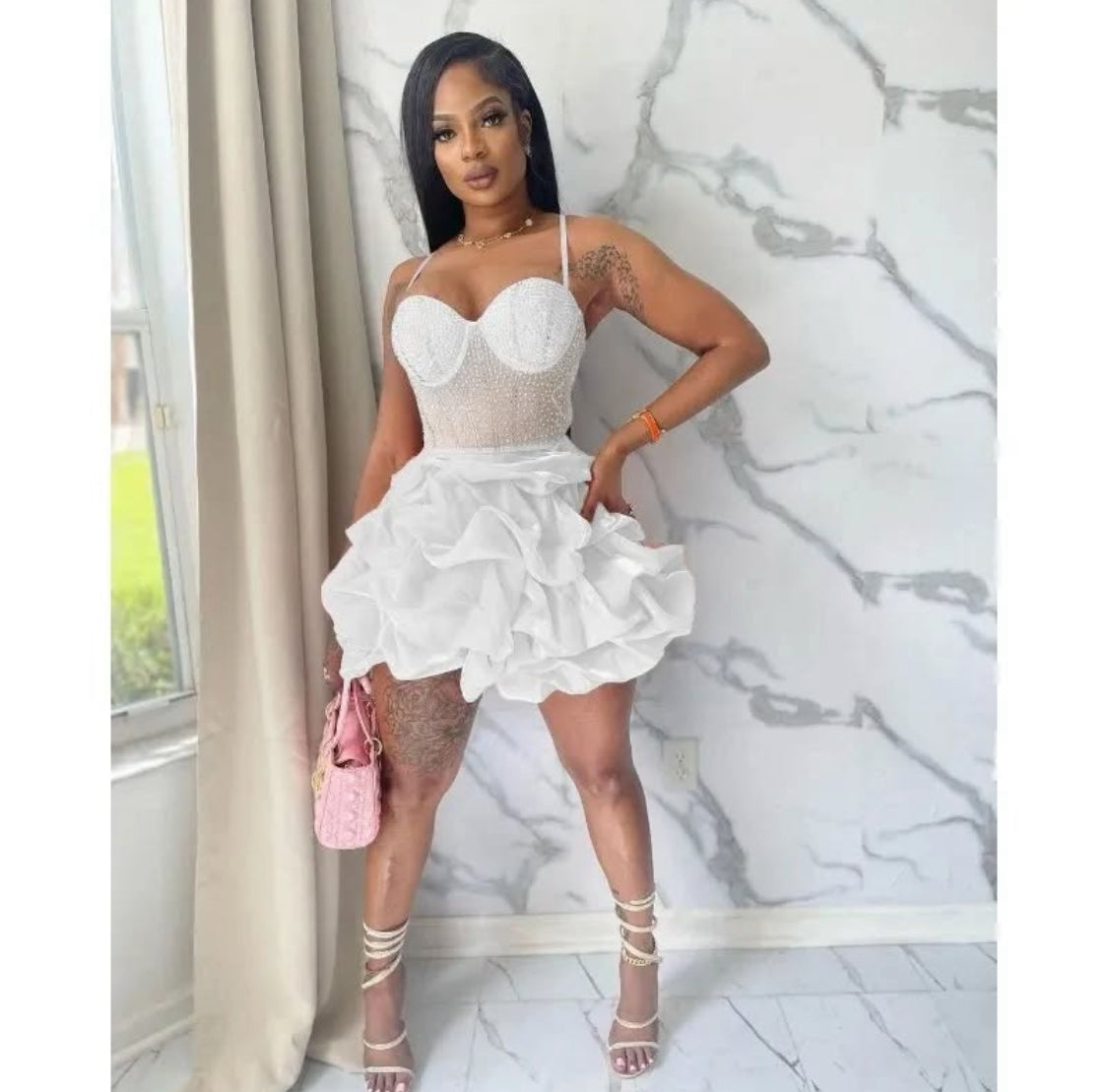 GLAMOROUS GLITTER PARTY BIRTHDAY PROM DRESS