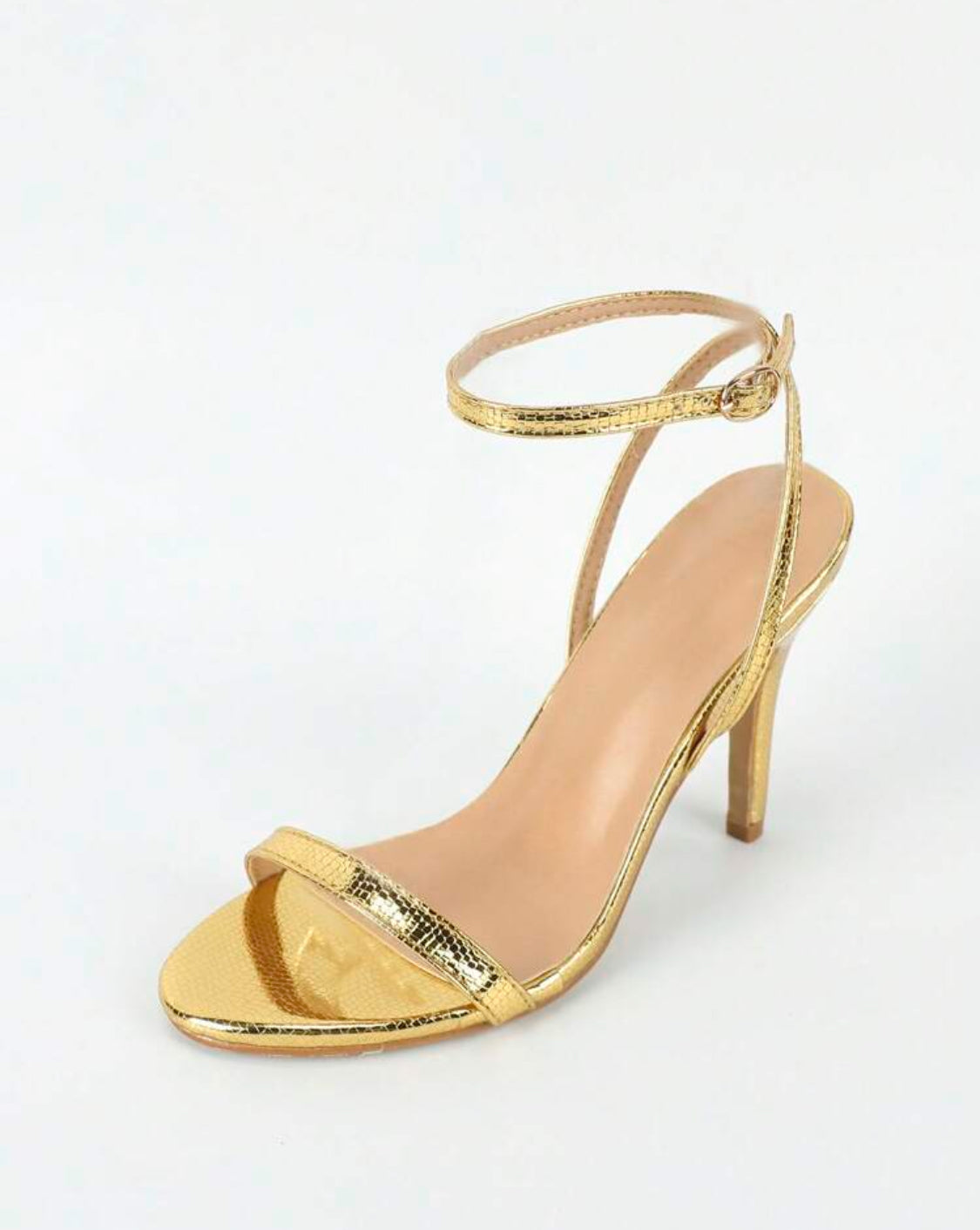ELEGANT STRAP STILETTO GOLD HIGH HEELS
