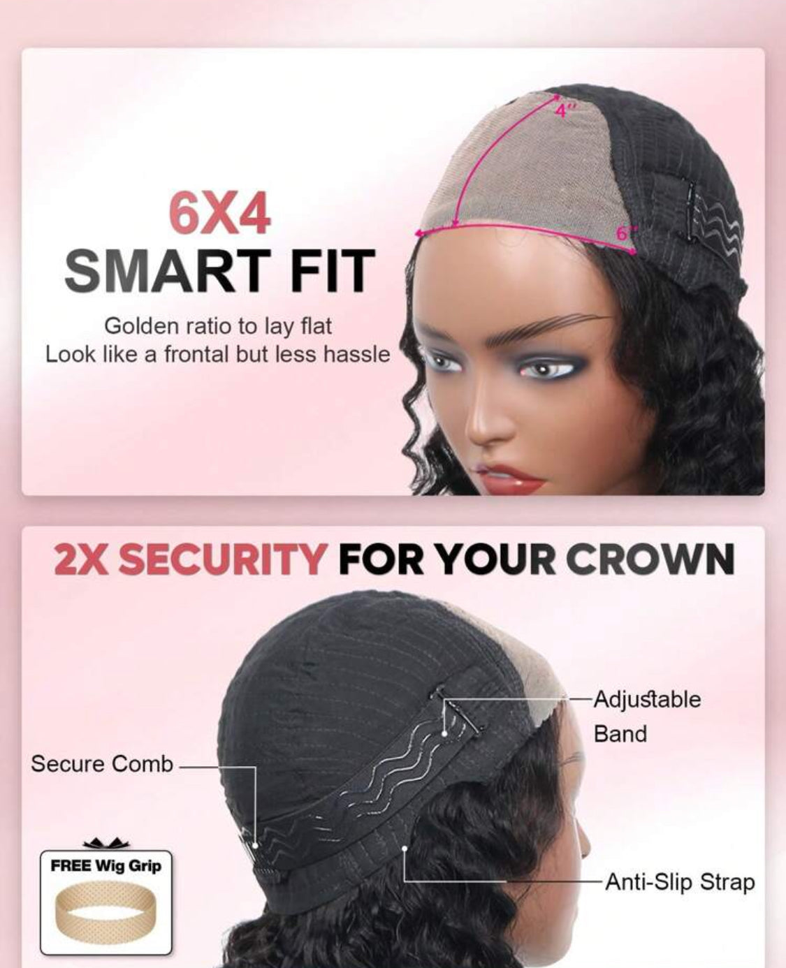 180 DENSITY 6X4 GLUE-LESS BOB WIG 💯 HUMAN HAIR DEEPWAVE