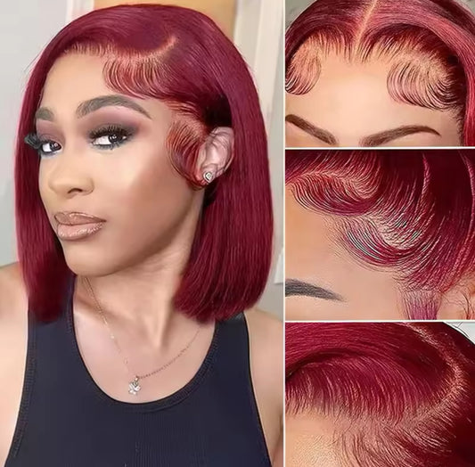 180 DENSITY 13x4 FULL FRONTAL 99j BOB WIG 💯 HUMAN HAIR