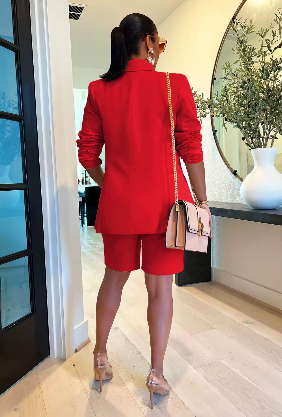 BLAZER SHORTS OUTFIT OFFICE WEAR