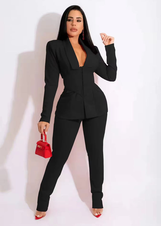 ELEGANT THREE PIECE CORSET STYLE PANTS OUTFIT