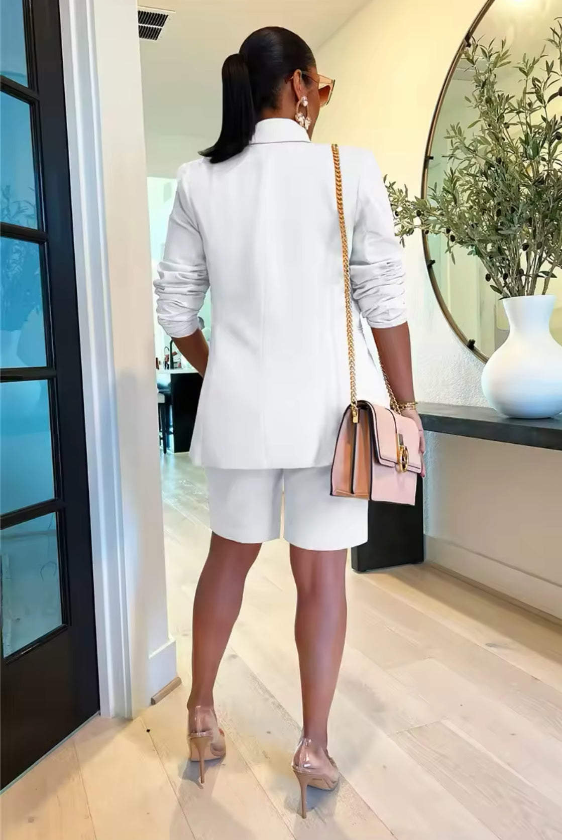 BLAZER SHORTS OUTFIT OFFICE WEAR