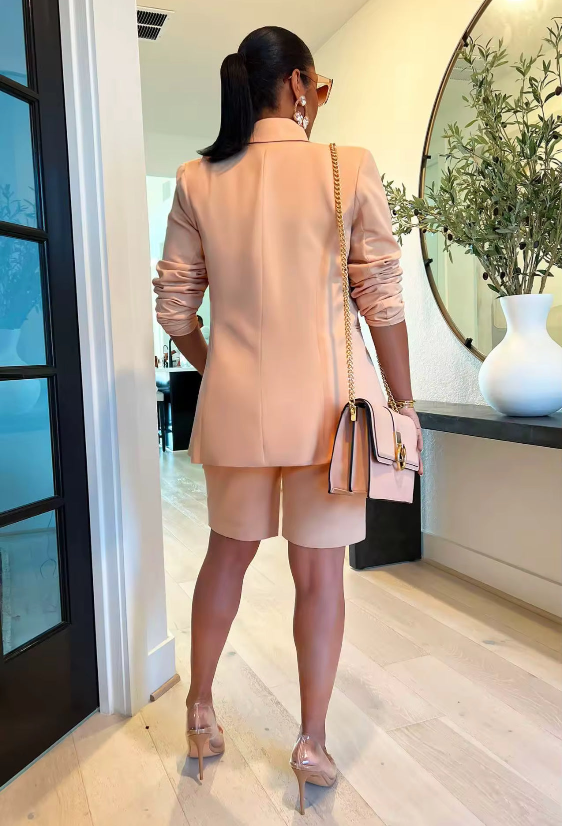 BLAZER SHORTS OUTFIT OFFICE WEAR