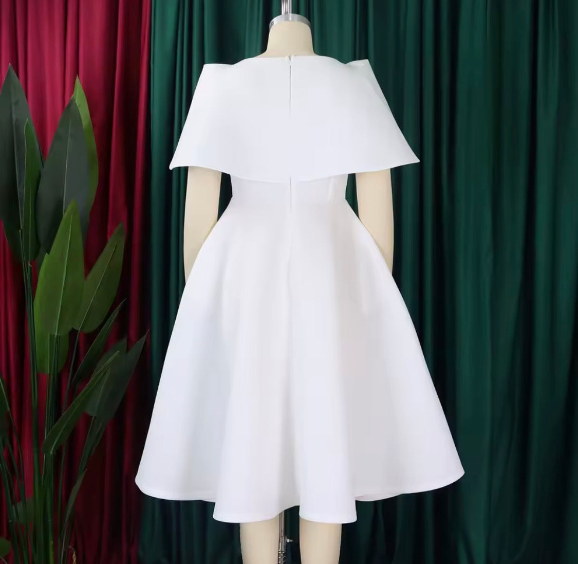 ELEGANT PUFF SLEEVES WEDDING EVENING DRESS