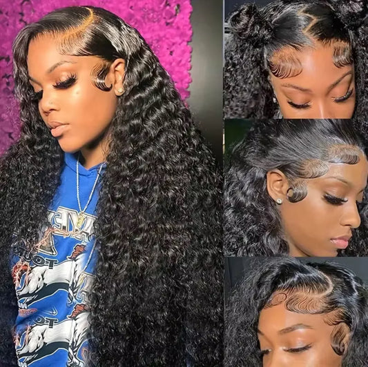 200% DENSITY FULL FRONTAL 13x4 LACE WIG 💯 HUMAN HAIR 30” LENGTH