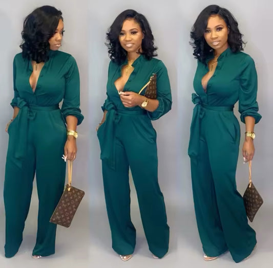 JUMPSUIT LONG SLEEVE FORMAL ROMPER