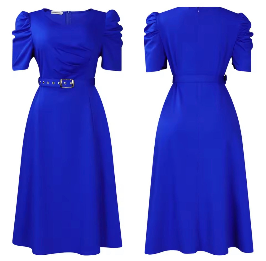 ELEGANT V-Neck PUFF SLEEVE PARTY FORMAL DRESS