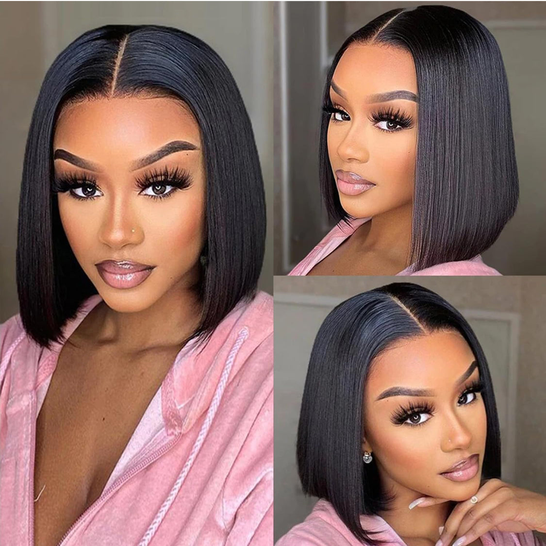 180 DENSITY 13x4 FULL FRONTAL STRAIGHT BOB WIG 💯 HUMAN HAIR 10” LENGTH
