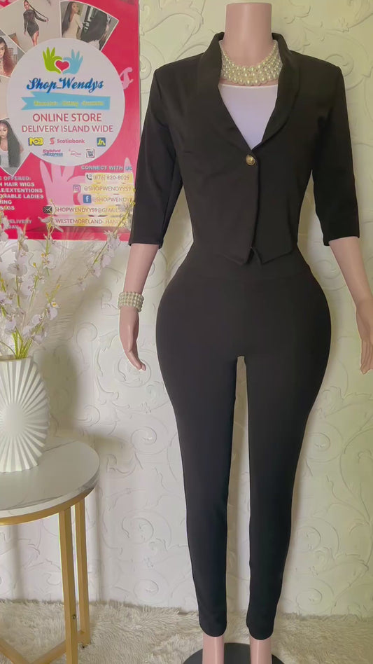 TWO PIECE PANTS JACKET SET DRESS SUIT FORMAL ATTIRE